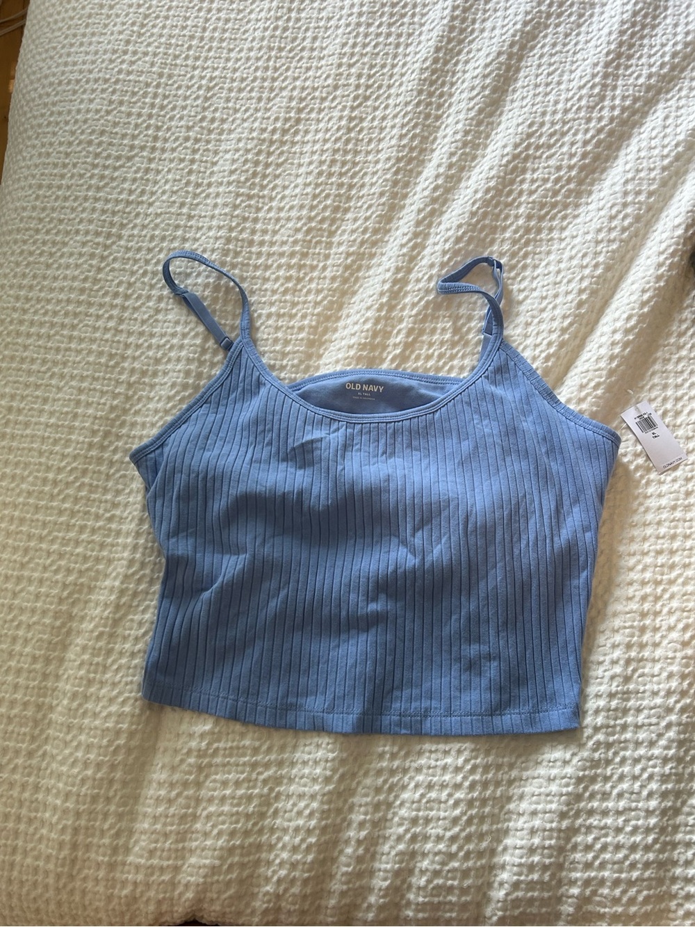Old Navy Blue Ribbed Cropped Camisole Tank